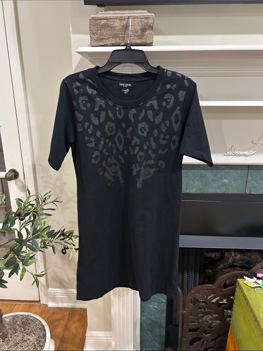 David Lerner Black Logo Crewneck Tee